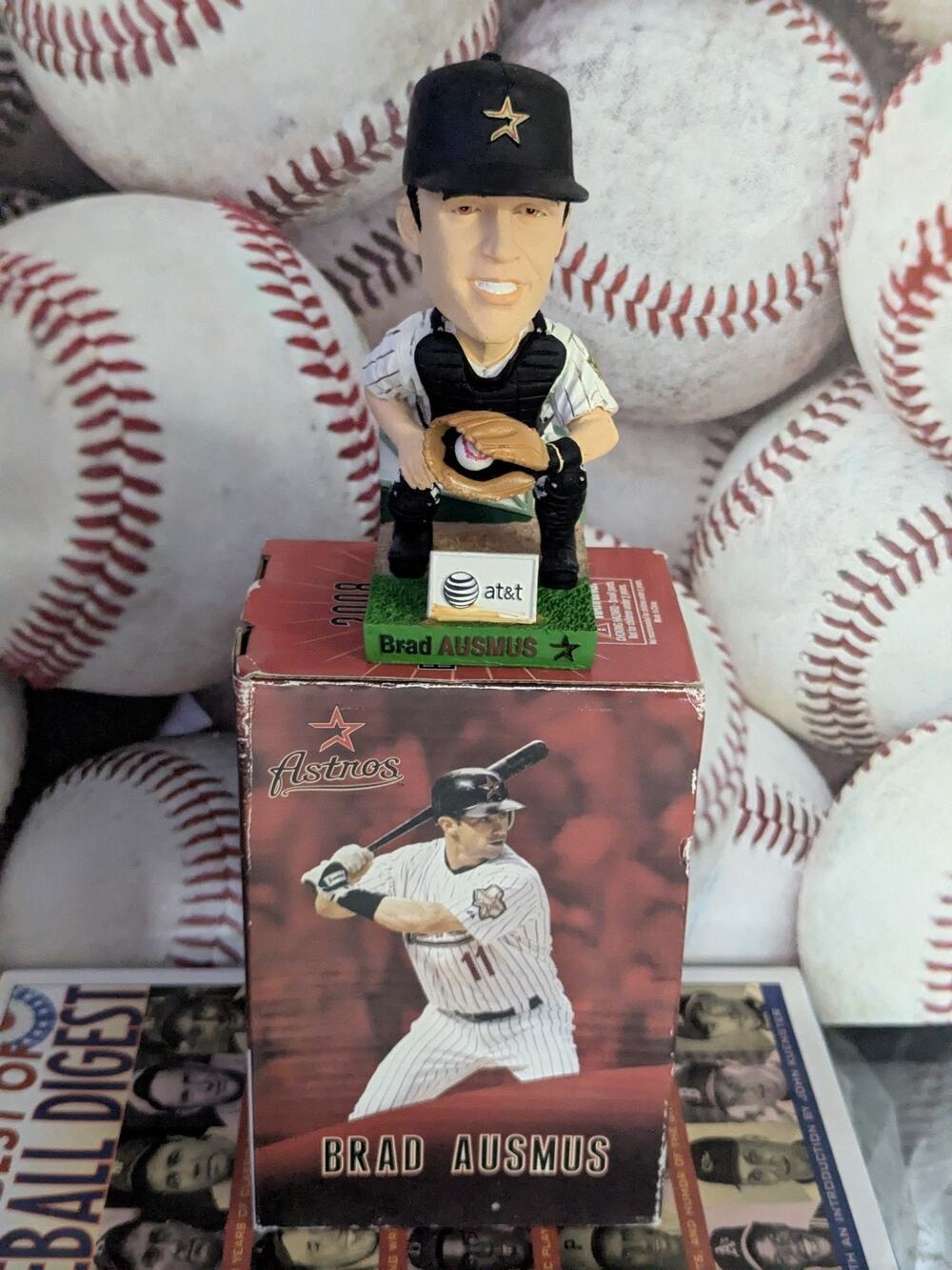 ⚾Brad Ausmus 2008 Houston Astros Rawlings Gold Glove Bobblehead SGA NIB💥